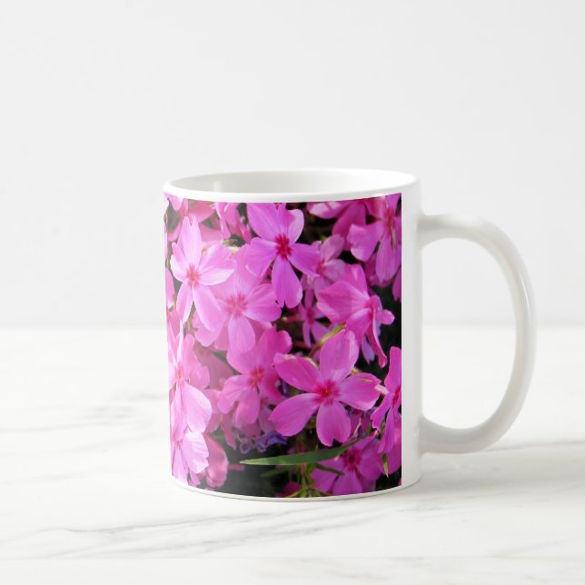 Caneca De Café Grupo de Phlox cor-de-rosa (Direita)