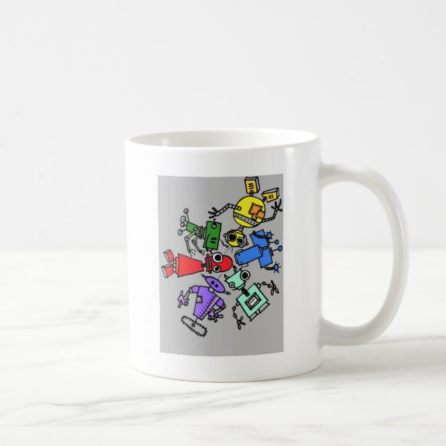 Caneca De Café Grupo dos robôs 4 (Direita)