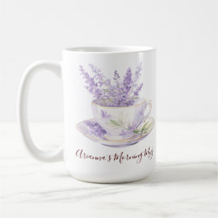 Caneca De Café Grupo Floral de Campo Lavanda Russo