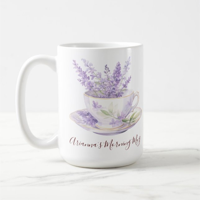 Caneca De Café Grupo Floral de Campo Lavanda Russo (Esquerda)