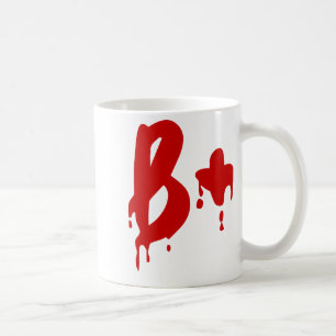 Caneca De Café Grupo Sanguíneo B+ Hospital #Horror Positivo