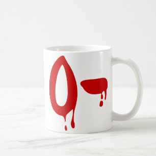 Caneca De Café Grupo Sanguíneo O - Hospital #Horror Negativo