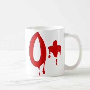 Caneca De Café Grupo Sanguíneo O+ Hospital #Horror Positivo
