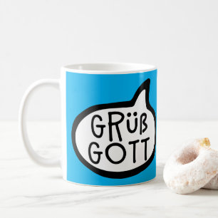 Caneca De Café Grüß Gott! Bávaro, Austríaco, Alemão