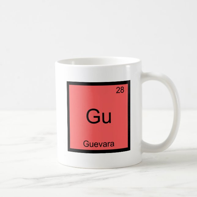 Caneca De Café Gu - Guevara Camiseta Divertida Símbolo Elemento Q (Direita)