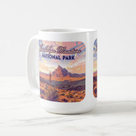 Caneca De Café Guadalupe Montanhas Parque Nacional El Capitan Tex