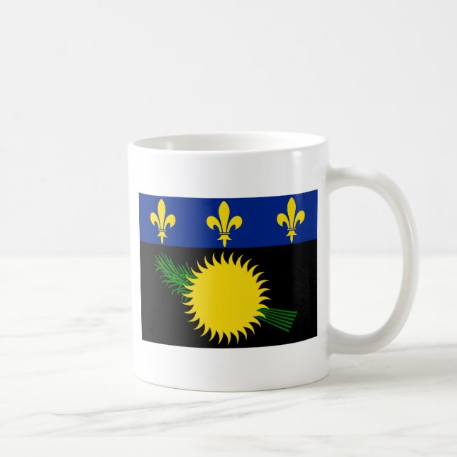 Caneca De Café Guadeloupe Flag GP (Direita)