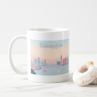 Caneca De Café Guangzhou China Pearl River Pastel Viagem