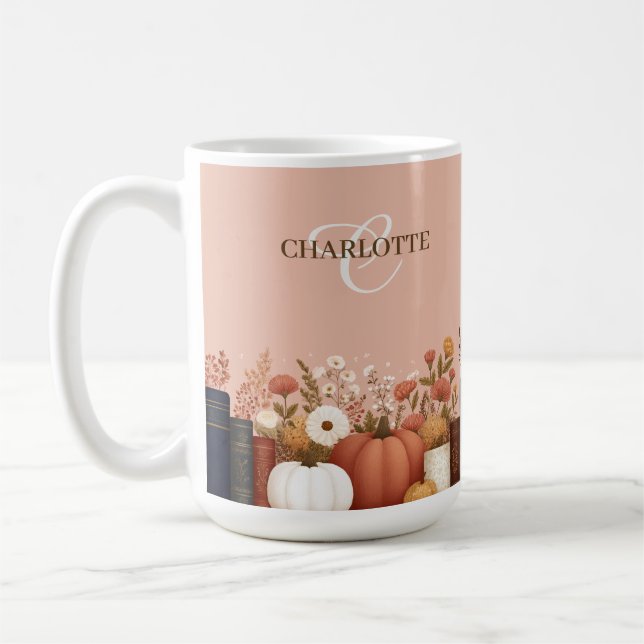 Caneca De Café Guarda-Chão Floral bonito (Esquerda)