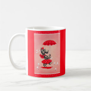 Caneca De Café Guarda-chuva de carregando da senhora escocesa