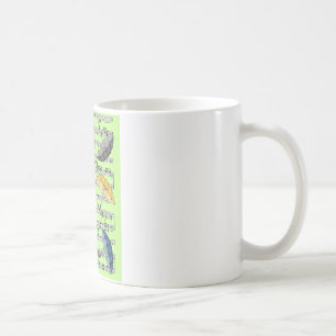 Caneca De Café Guarda-chuvas Coloridos Com Folha De Fundo Musical