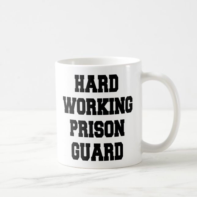 Caneca De Café Guarda da prisão de trabalho do duro (Direita)