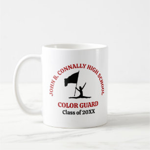 Caneca De Café Guarda de Cores Personalizada do Ensino Médio Verm