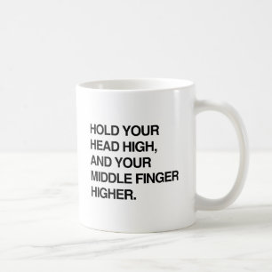 CANECA DE CAFÉ GUARDARE SEU DEDO ALTO E SEU MÉDIO PRINCIPAL MAIS