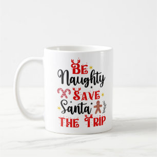 Caneca De Café Guarde Papais noeis impróprios na viagem