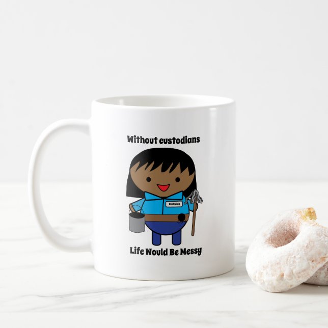 Caneca De Café Guardiã de custódia personalização engraçada da mu (Com Donut)