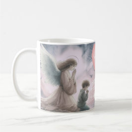 Caneca De Café Guardian Angel e Criança Rezando Juntos