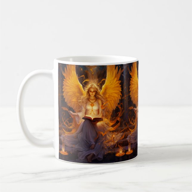 Caneca De Café Guardian Angel Mugs: Proteção Pesada com Nunca (Esquerda)