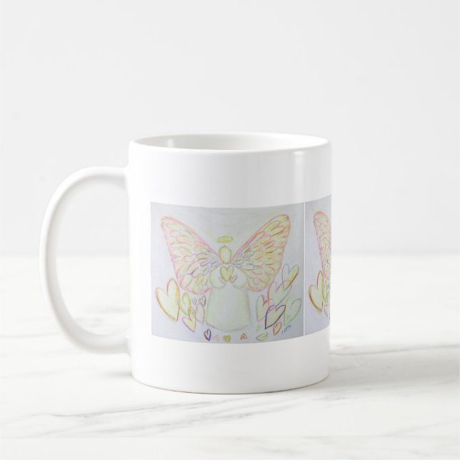 Caneca De Café Guardian Angel of Hearts Art Custom Coffee Mugs (Esquerda)
