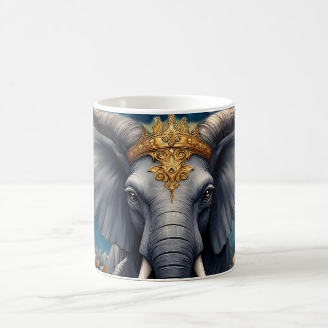 Caneca De Café Guardião Coroado do Portão Celestial o elefante (Centro)