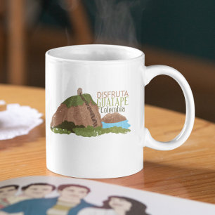 Caneca De Café Guatape Colombia El Peñol Viagens vintage