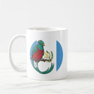 Caneca De Café Guatemala Quetzal — Bandeira Nacional de Animais d