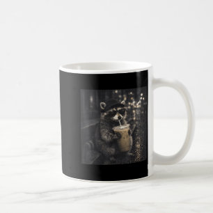 Caneca De Café Guaxinim de óculos de sol engraçado bebendo café g