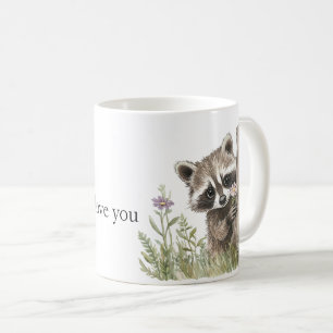 Caneca De Café Guaxinim do Amor Doce