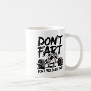 Caneca De Café Guaxinim engraçado não peida academia condicioname