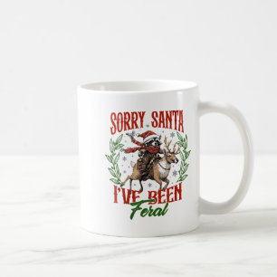 Caneca De Café Guaxinim engraçado Natal Feriado Desculpe Papai No