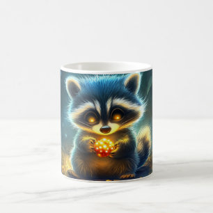 Caneca De Café guaxinim estilizado e fofo