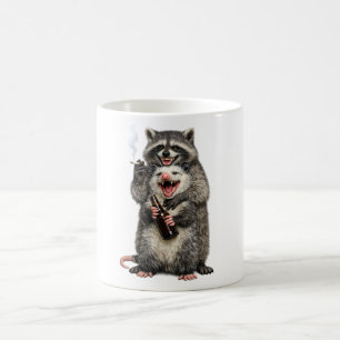 Caneca De Café Guaxinim Fumante, Opossum Cervejeiro Melhores Amig