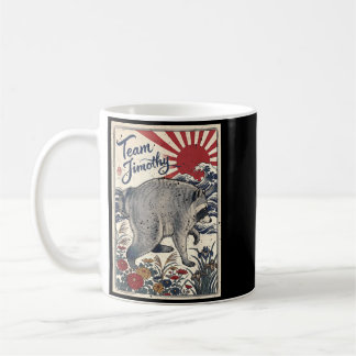 Caneca De Café Guaxinim Jimothy Panda Diversão Equipe Guaxinim Ji