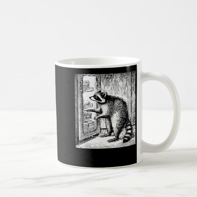 Caneca De Café Guaxinim Procurando Significado E Lanches Humor  (Direita)