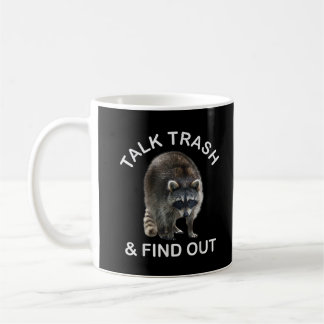 Caneca De Café Guaxinim Ridículo & Roupas de Guaxinim Falam Merda