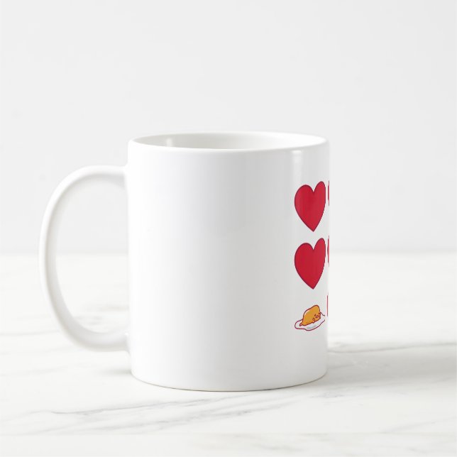 Caneca De Café Gudetama Hearts _ Ovos Namorados_s Sweatshirt (Esquerda)