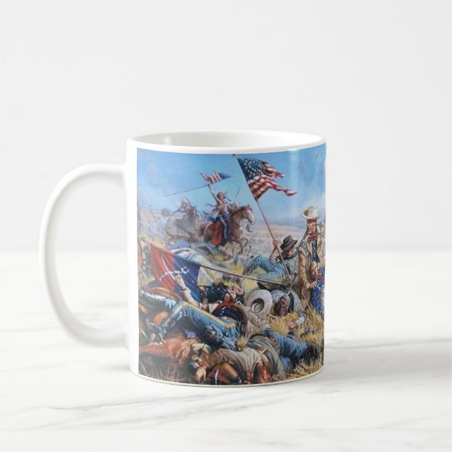 Caneca De Café Guerras Indígenas da Batalha de Little Bighorn  (Esquerda)
