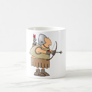 Caneca De Café Guerreiro Arqueiro Medieval Cavaleiro Divertido co