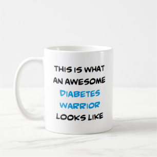 Caneca De Café guerreiro da diabetes incrível