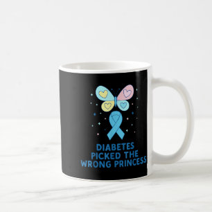 Caneca De Café Guerreiro da Diabetes T1d Borboleta Princesa Diabe
