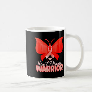 Caneca De Café Guerreiro da Doença Cardíaca Borboleta Coração Ver