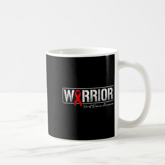 Caneca De Café Guerreiro da Doença Cardíaca Conscientização da Do (Direita)