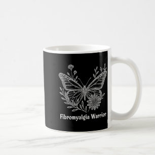 Caneca De Café Guerreiro da Fibromialgia Conscientização Borbolet