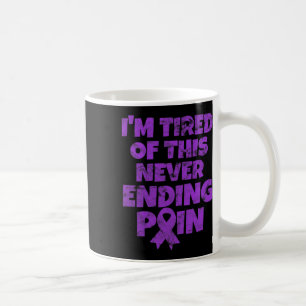 Caneca De Café Guerreiro da Fibromialgia Estou cansado de nunca a