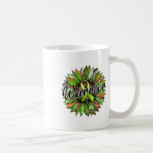 Caneca De Café Guerreiro da Saúde Leopardo Girassol Faixa Verde R