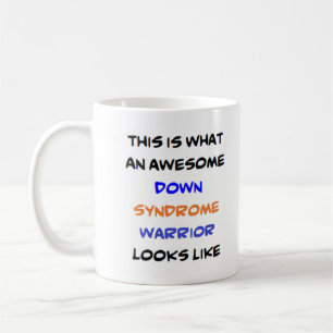 Caneca De Café guerreiro da síndrome baixa, incrível