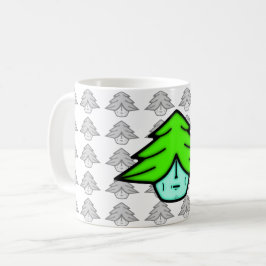 Caneca De Café Guerreiro das árvores (cara tipo cartoon) v1.1