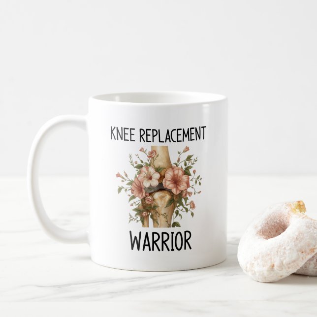 Caneca De Café Guerreiro de substituição do joelho (Com Donut)