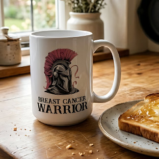 Caneca De Café Guerreiro do Câncer de Mama Cavaleiro Rosa