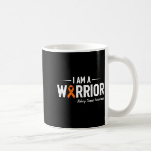 Caneca De Café Guerreiro do câncer de rim laço laranja de conscie